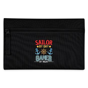 Funny Gambler Sailor Gaming Saying - Pencil Case - black - Front