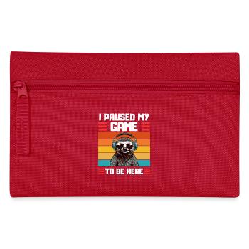 Lustiger Gaming Faultier Zocker Spruch - Federtasche - Rot - Vorne