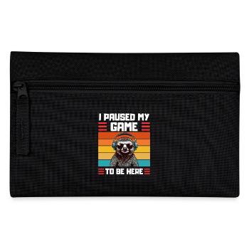 Lustiger Gaming Faultier Zocker Spruch - Federtasche - Schwarz - Vorne