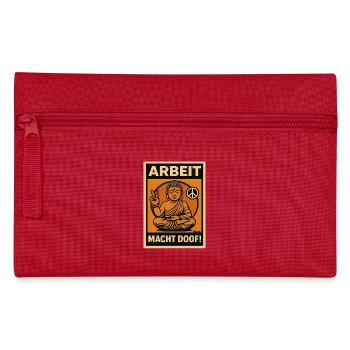Arbeit macht doof Buddha - Federtasche - Rot - Vorne
