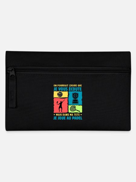passion padel raquette padel humour padeliste - Trousse - noir