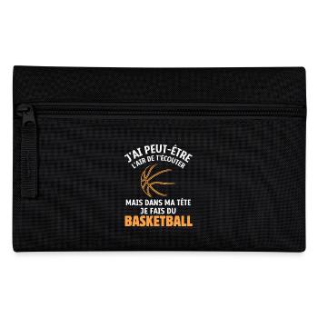 joueur de basketball cadeau basketball - Trousse - noir - Devant