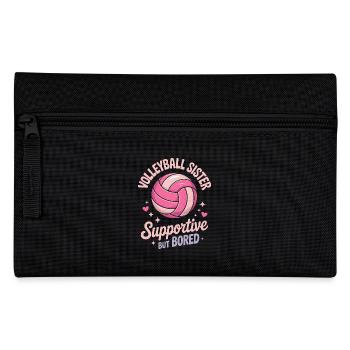 Volleyball Spruch Lustiges Volleyball Geschenk - Federtasche - Schwarz - Vorne