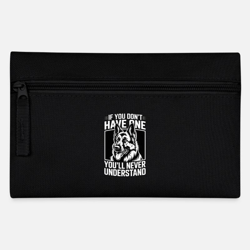 Deutscher Schäferhund Design Hunde Liebe - Federtasche - Schwarz