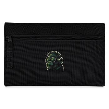 Affe Gorilla Musikfan Kopfhörer - Federtasche - Schwarz - Vorne