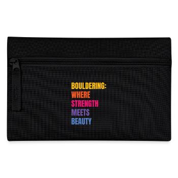 Bouldering Strength Meets Beauty Bouldering - Pencil Case - black - Front