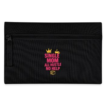 Single Mom Chaos Coordinator Wine - Pencil Case - black - Front
