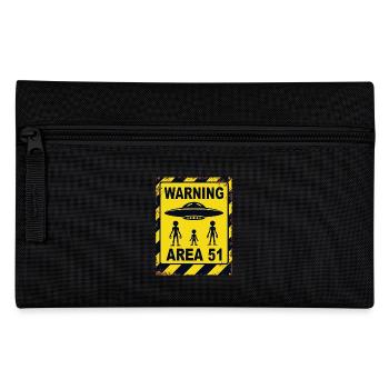 Area 51 UFO Warning – Enter at Your Own Risk - Pencil Case - black - Front