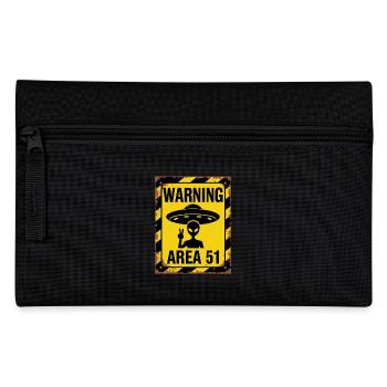 Area 51 UFO Warning – Enter at Your Own Risk - Pencil Case - black - Front