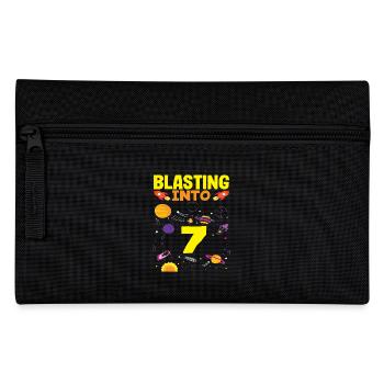 7th Birthday Space Adventure - Pencil Case - black - Front