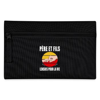 père et fils papa lensois lens fête des pères - Trousse - noir - Devant