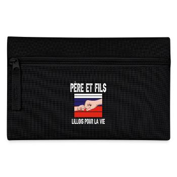 père et fils papa lille lillois fête des pères - Trousse - noir - Devant
