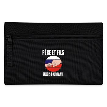 père et fils papa lillois lille fête des pères - Trousse - noir - Devant