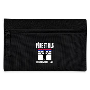 père et fils papa lyonnais lyon fête des pères - Trousse - noir - Devant