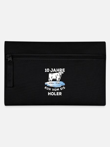 10 Jahre Kuh vom Eis Holer - Dienstjubiläum - Federtasche - Schwarz