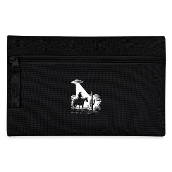 Space Cowboy - UFO - Retro Graphics - Pencil Case - black - Front