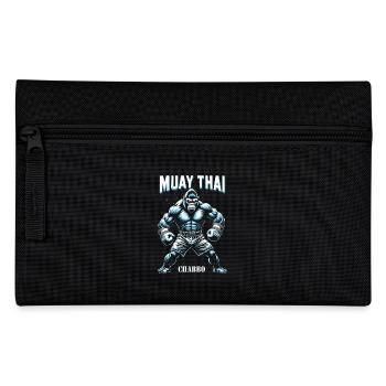 Muay Thai Boxen - Federtasche - Schwarz - Vorne