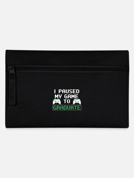 Lustiger Gamer Abschluss Spruch - Federtasche - Schwarz