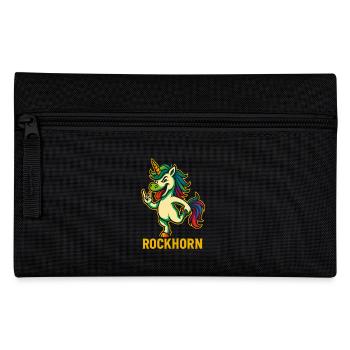 Rockhorn Einhorn Spruch Design - Federtasche - Schwarz - Vorne