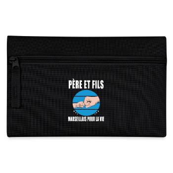 père et fils papa marseillais marseille - Trousse - noir - Devant