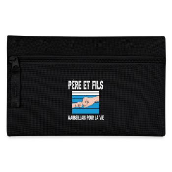 père et fils papa marseille marseillais - Trousse - noir - Devant