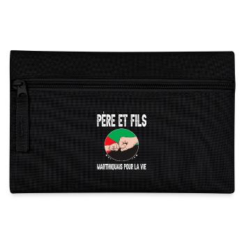 père fils papa martiniquais martinique fête pères - Trousse - noir - Devant