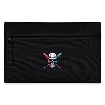Baseball Skull Baseball Bat - Pencil Case - black - Front