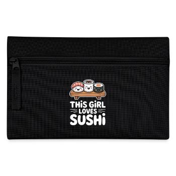 Sushi Japan Girl Lustiges Kawaii Sushi Geschenk - Federtasche - Schwarz - Vorne