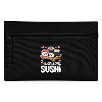Sushi Japan Girl Lustiges Kawaii Sushi Geschenk - Federtasche - Schwarz - Vorne