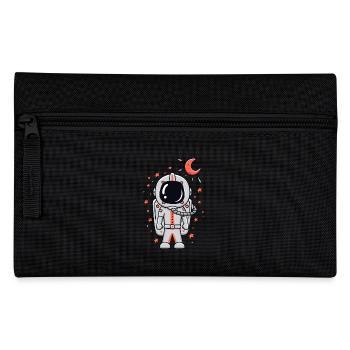 Cute Astronaut with Moon and Stars - Federtasche - Schwarz - Vorne