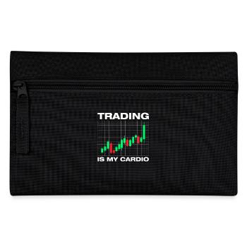 Trading is my cardio Stock Market Stock Market Trader - Pencil Case - black - Front