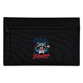 Waschbär Wild & Frei Rot Weiß Und Wild - Federtasche - Schwarz - Vorne
