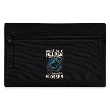 Not all heroes wear capes, fins, divers - Pencil Case - black - Front