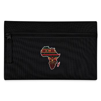 African Pattern Card with Roots - Pencil Case - black - Front