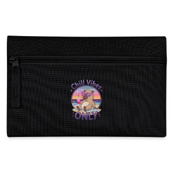 Chill Vibes Only Summer Beach Party Capybara - Pencil Case - black - Front