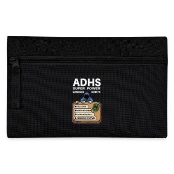 ADHS Superkraft – Side-Quest Held Shirt - Federtasche - Schwarz - Vorne