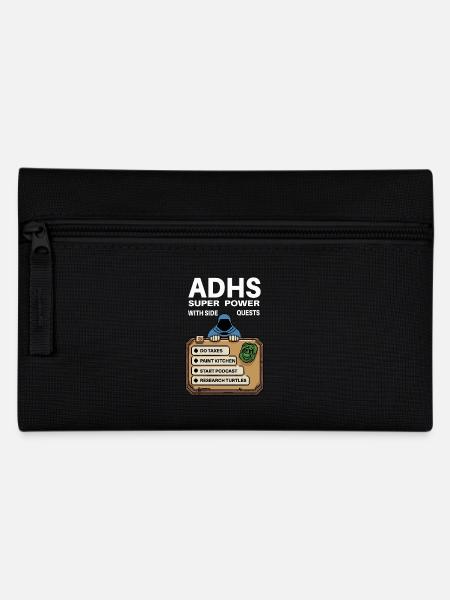 ADHS Superkraft – Side-Quest Held Shirt - Federtasche - Schwarz