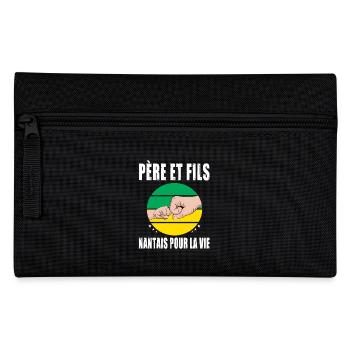 père et fils papa nantais nantes fête des pères - Trousse - noir - Devant