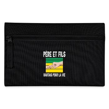 père et fils papa nantes nantais fête des pères - Trousse - noir - Devant