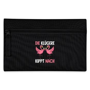 The smarter one tips over to Malle girls JGA Flamingo - Pencil Case - black - Front