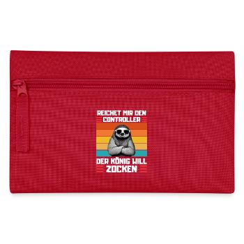 Funny Sloth Saying for Gamblers - Pencil Case - red - Front