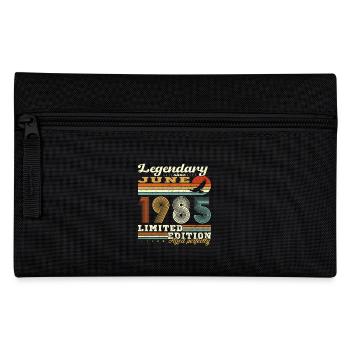 1985 Juin Vintage Anniversaire Cadeau Rétro - Trousse - noir - Devant