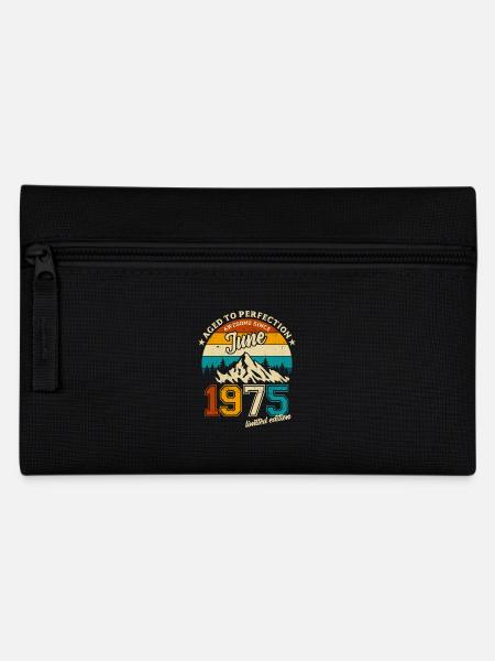 Limited Edition Juni 1975 Geburtstag Geschenk - Federtasche - Schwarz