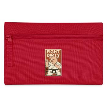 Karate Kampfschwein – Kämpfe schmutzig - Federtasche - Rot - Vorne
