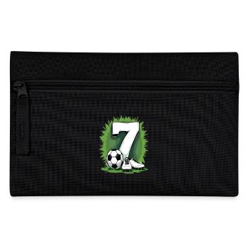 Fußball Geburtstag 7 Jahre Jungen Geschenk - Federtasche - Schwarz - Vorne