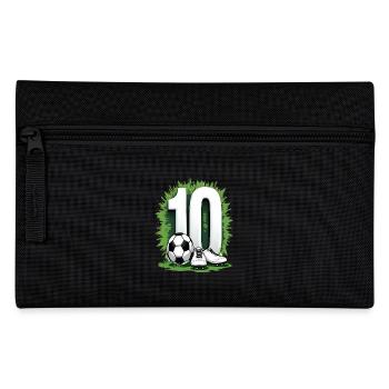 Fußball Geburtstag 10 Jahre Jungen Geschenk - Federtasche - Schwarz - Vorne