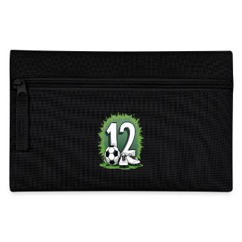 Football Anniversaire 12 ans Garçons Cadeau - Trousse - noir - Devant