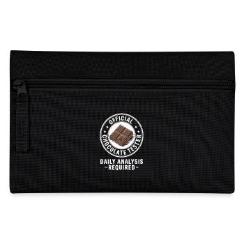 Chocolate Saying Chocolate Heart Chocolate Love - Pencil Case - black - Front