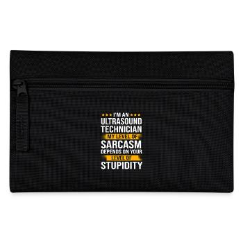 Ultraschalltechniker Ultraschall Techniker - Federtasche - Schwarz - Vorne