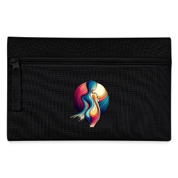 Woman in front of the moon - Pencil Case - black - Front